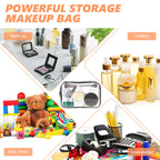 AURUZA 6 PACK Clear Toiletry Bag, TSA Approved Cosmetic Makeup Bags Set, Portable Travel Makeup Bags Zipper PVC Cosmetic Pouch A