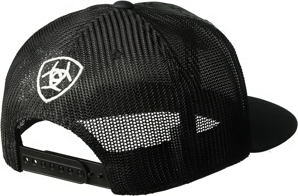 Ariat Men's Aztec Black Flat Bill Cap, One Size