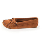 Minnetonka Women's Kilty Suede Softsole Moccasin,Brown,7 M US