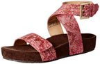 Revitalign RV4203708 Womens Swell Comfort Strap Sandal  Tibetan Red - Size 8