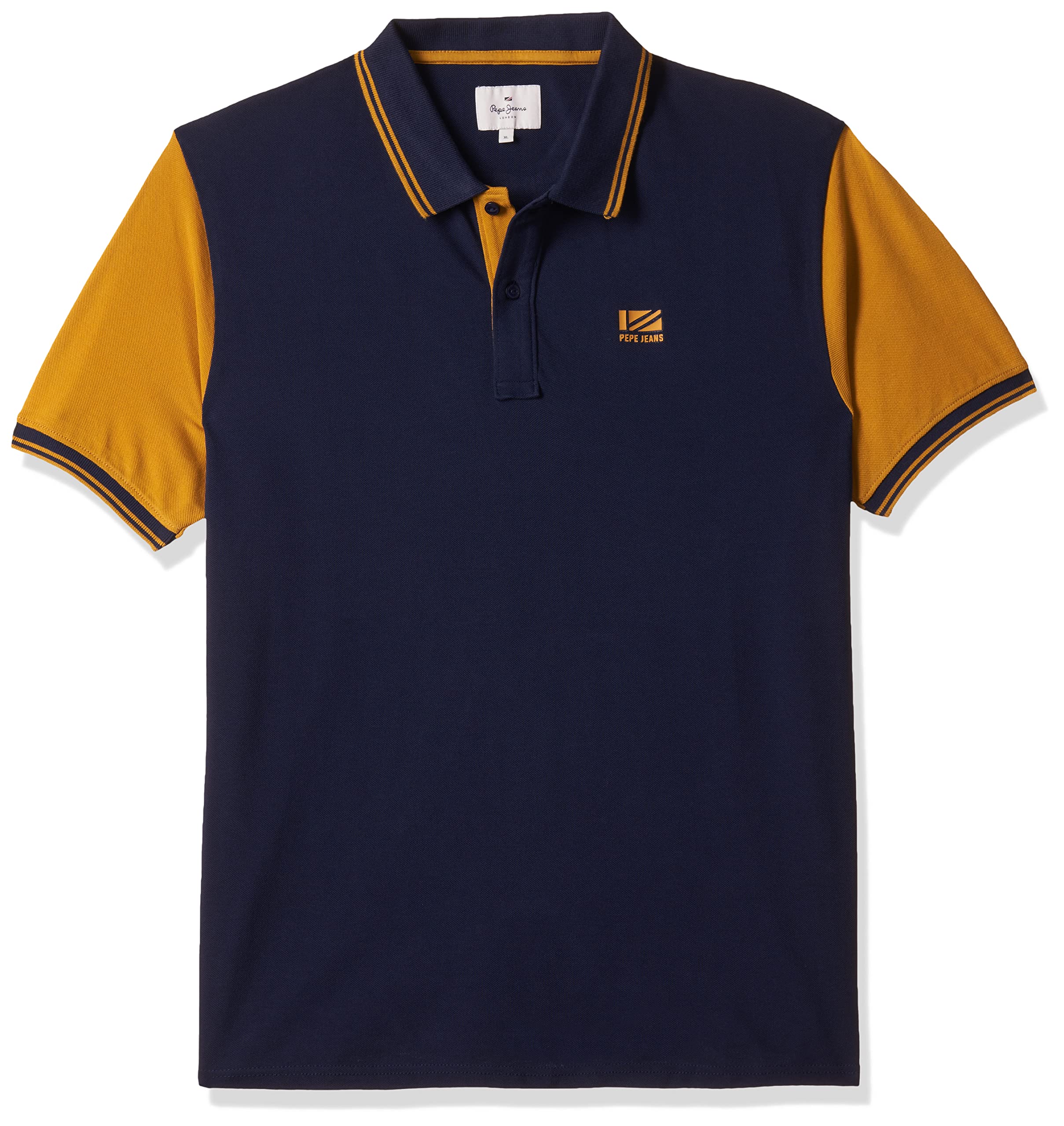 Pepe Jeans MenS Geometric Regular Fit T-Shirt (Pm541994_Navy