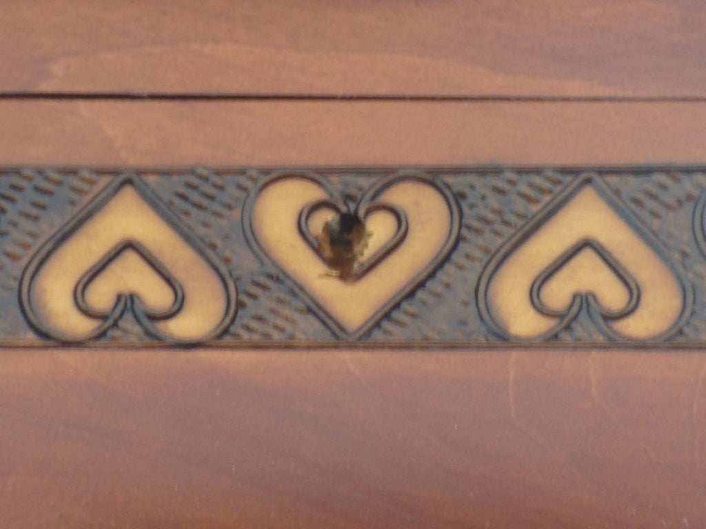 Modern Sailor Celtic Knot and Tribal Heart Handmade Box with Lock and Key Desk or Dresser Trinket Keepsake Holder Perfect Watch