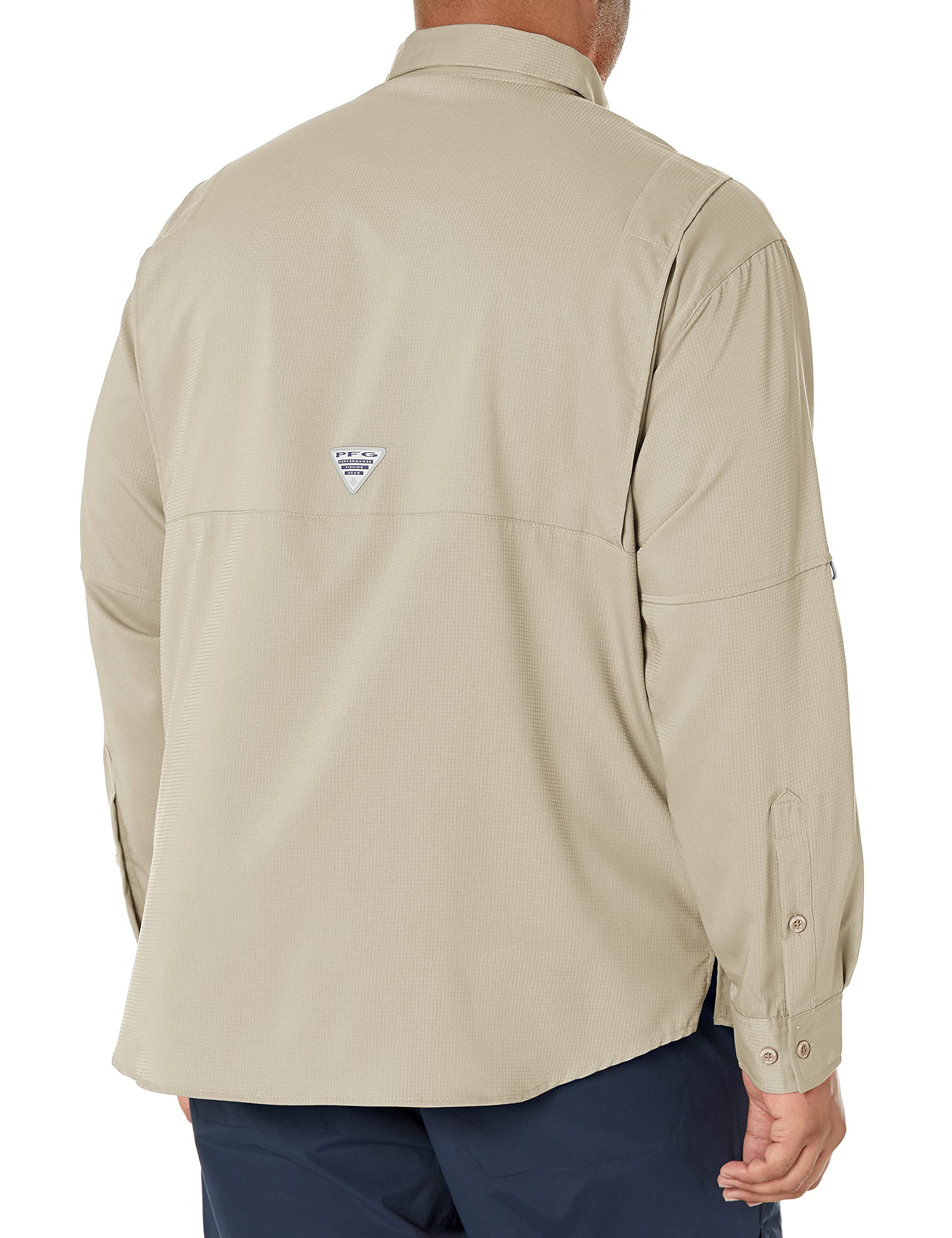Columbia Men's Plus Tamiami II Long Sleeve Shirt, Fossil - XX-Large
