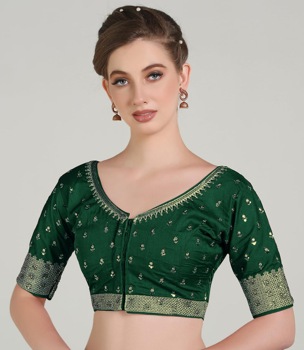 Pujia Mills Women Indian Ethnic Wear Designer Golden Codding With Zari Embroidered Diamond Work Round Neck Half Sleeve Readymade