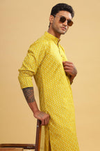 Be Active MenS Cotton Regular Kurta (C-399-2_Green-1