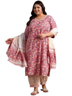 Extra Love By Libas Women'S Cotton Kurta Set (15659_Blue_3Xl)