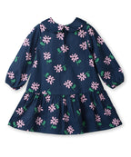 Beebay Kids Girls Frill Collar Floral Dress Navy
