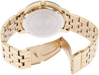 Armitron Men's 20/4952BKGP Diamond Dial Wall-to-Wall Crystal Gold-Tone Bracelet Watch