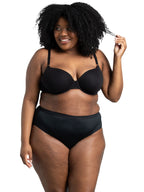 Fruit of the Loom Women's Lightweight Microfiber Underwear, Smooth Under Clothes, Available, Plus Size Hi Cut-10 Pack-Black/Whit