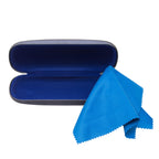 Noble Hard Shell Brushed Eyeglass Case with Microfiber Cleaning Cloth - Premium Eye Glass Carry Case with Enhanced Frame and Len