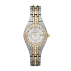 Relic by Fossil Women's Queen's Court Three-Hand Date Silver and Gold Two-Tone Stainless Steel Bracelet Dress Watch (Model: ZR11