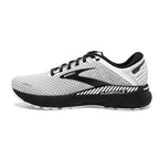 Brooks Mens Adrenaline GTS 22 White/Grey/Black 10 D - Medium