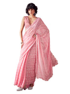 Womanista WomenS Women Satin Saree Ll Women Embellished Saree Ll Women Mirror Work Saree Ll Un-Stitched Blouse Saree