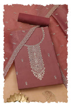 Soch Women Crushed Tissue Embroidered Unstitched Dress Material with Zari