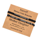 JoycuFF Mother Daughter Gifts Morse Code Bracelets for Women Unique Handmade Christmas Graduation Birthday Mothers Gift for Her 