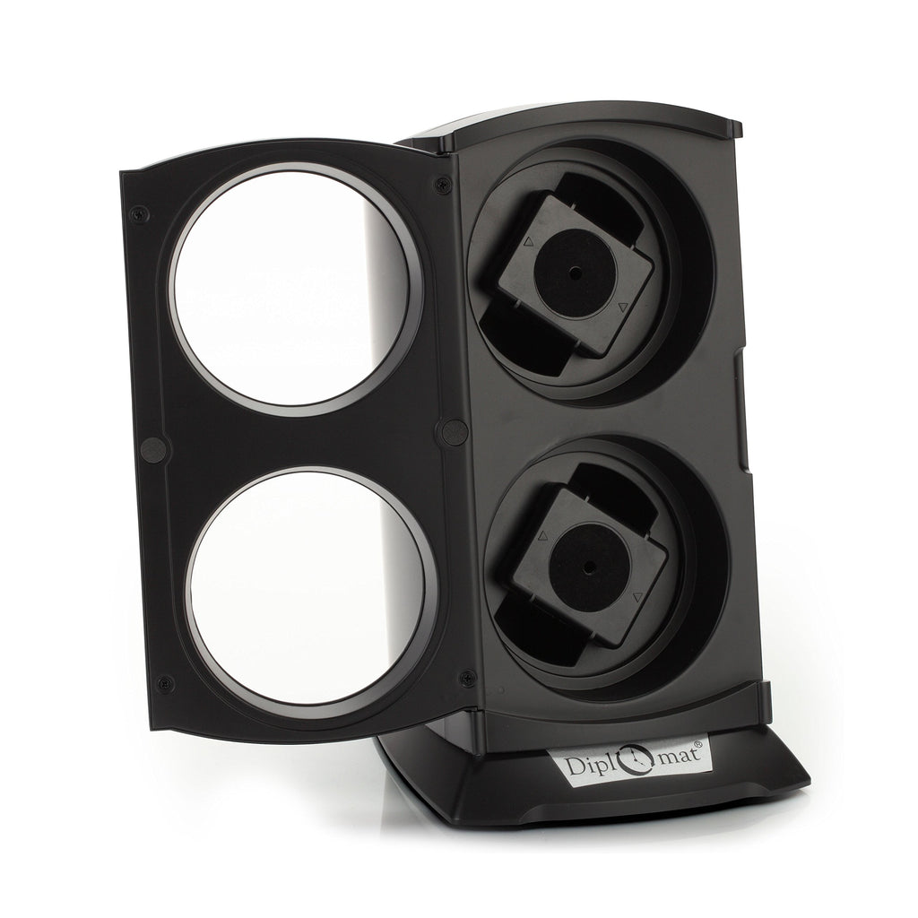Diplomat 31-497 Matte Black Finish Watch Winder