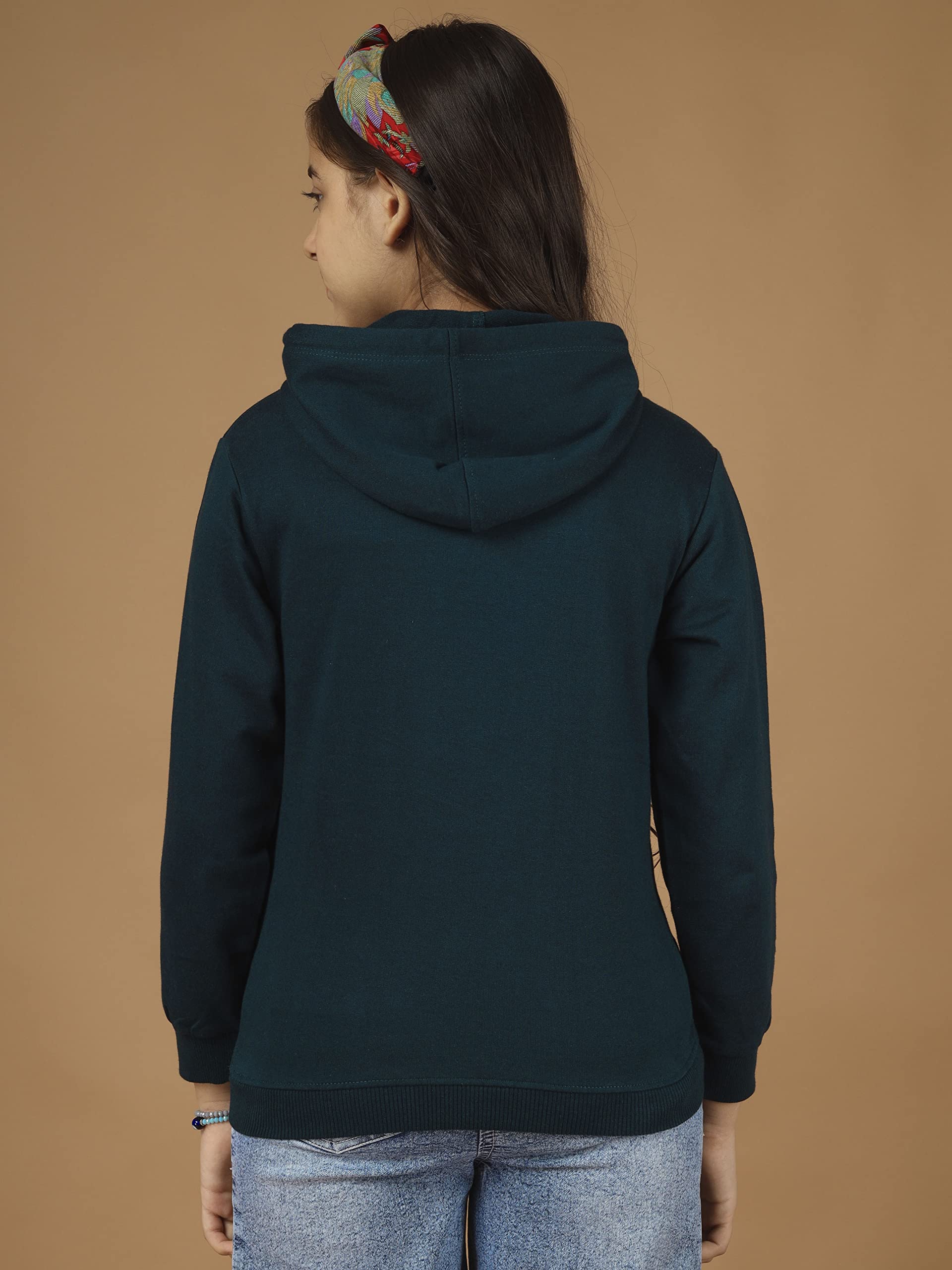 Kyda Kids Girls Cotton Hooded Neck Hoodies - Sweatshirt With Hoodies Full Sleeves Girls Winter Wear, Long Sleeve Sweatshirts For