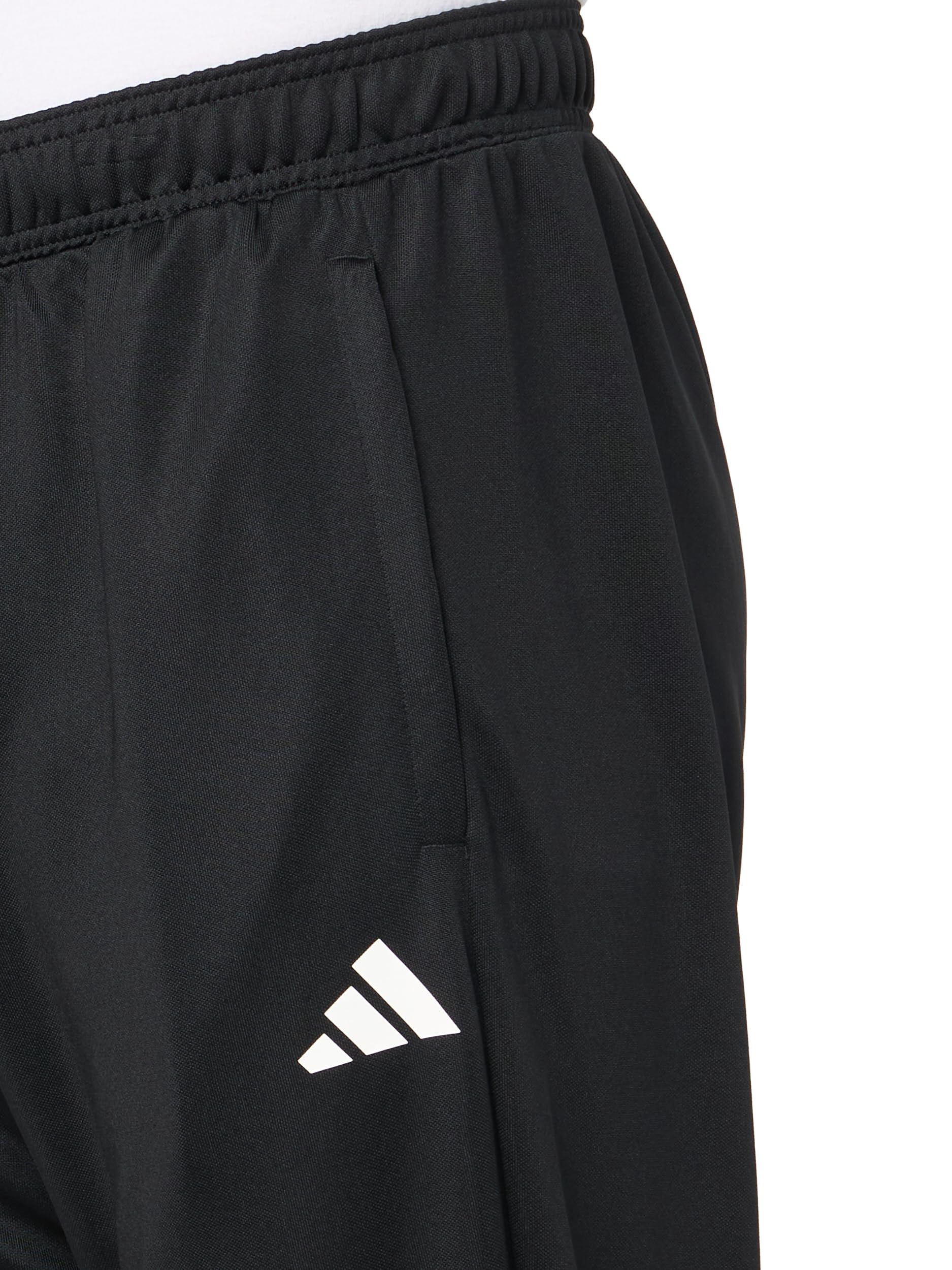 adidas Men's Sereno Cut 3-Stripes Regular Slim Tapered Pants, Black/White