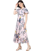 Oomph! WomenS Crepe A-Line Maxi Dress - Pale Pink