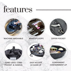 Lay-n-Go Cosmo Deluxe Drawstring Cosmetic Pouch & Makeup Bag Organizer, Toiletry Bag for Travel, Gifts, and Daily Use, 22 inch