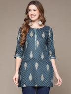 Anubhutee WomenS Navy Blue Printed Tunic