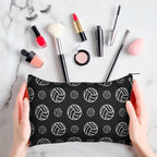 20 Pcs Sport Makeup Bag Sport Cosmetic Bag Canvas Gifts Softball Volleyball Football Baseball Tennis Accessories for Girls Toile