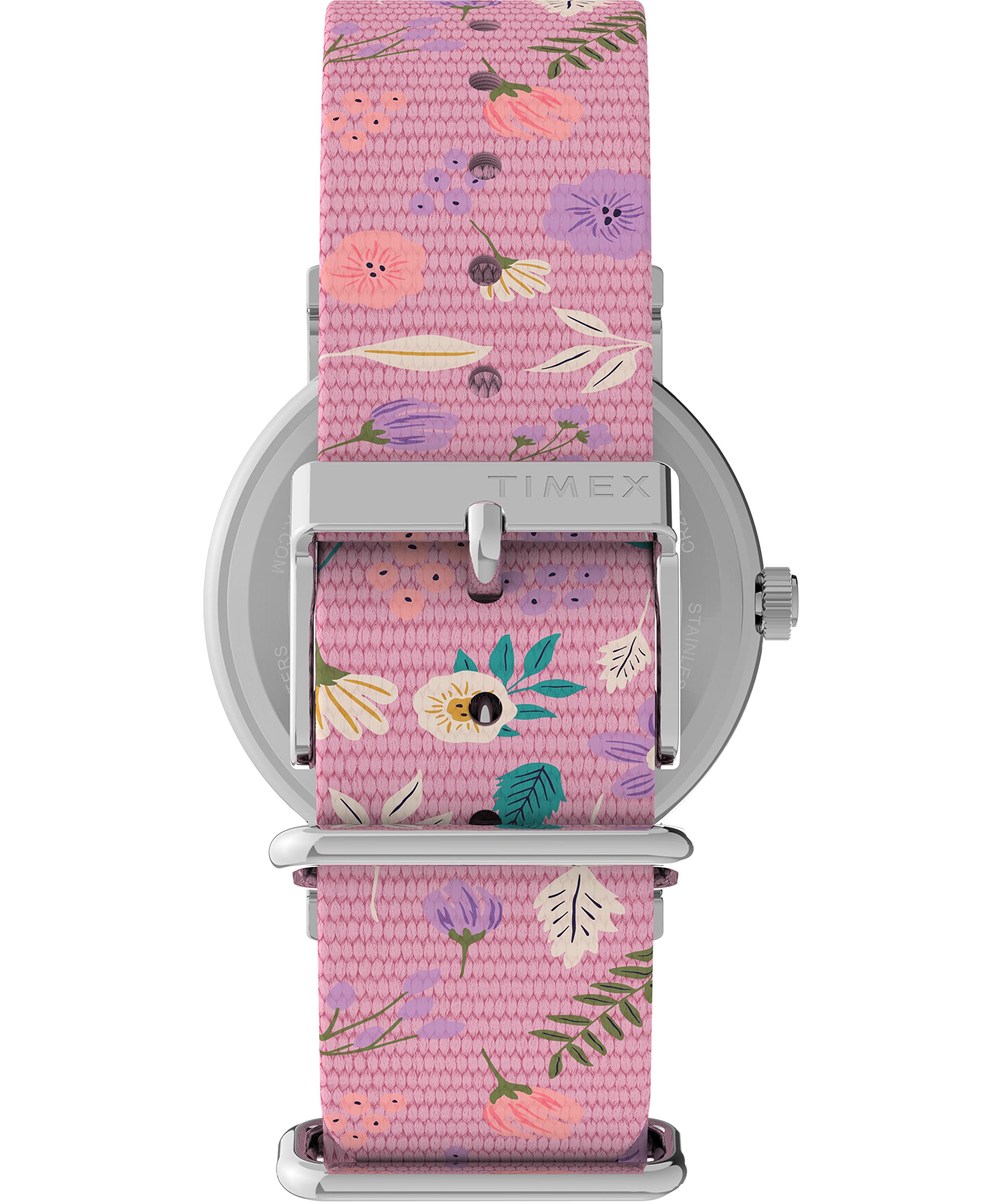 Timex X Peanuts in Bloom Women's Weekender 38mm Watch - Pink Strap White Dial Silver-Tone Case