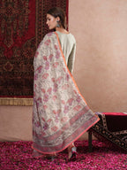 ANNI DESIGNER Womens Cotton Blend Straight Embroidered Kurta with Pant & Dupatta (SARTHI Mehandi_L_Mehandi_Large)