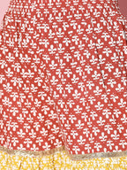 Ishin Women Cotton A-Line Salwar Suit Set