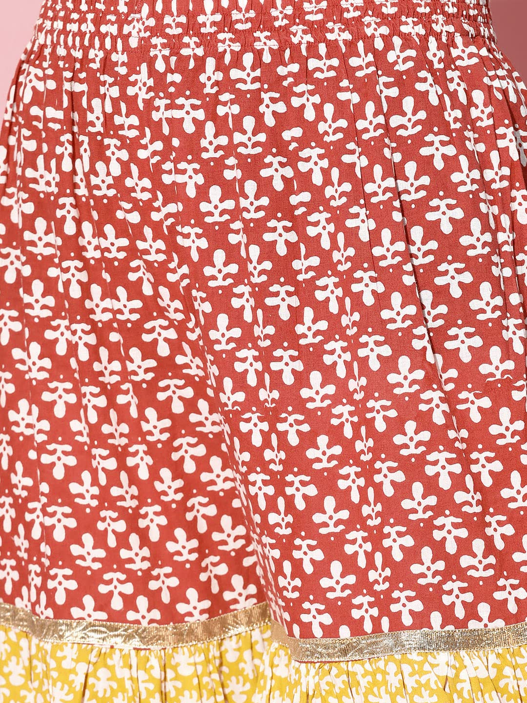 Ishin Women Cotton A-Line Salwar Suit Set