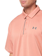 Under Armour Men's Tech Golf Polo, (696) Canyon Pink / / Pitch Gray, X-Small