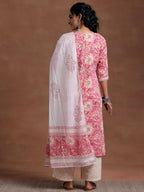 Libas WomenS Cotton Kurta Set (35789_Pink