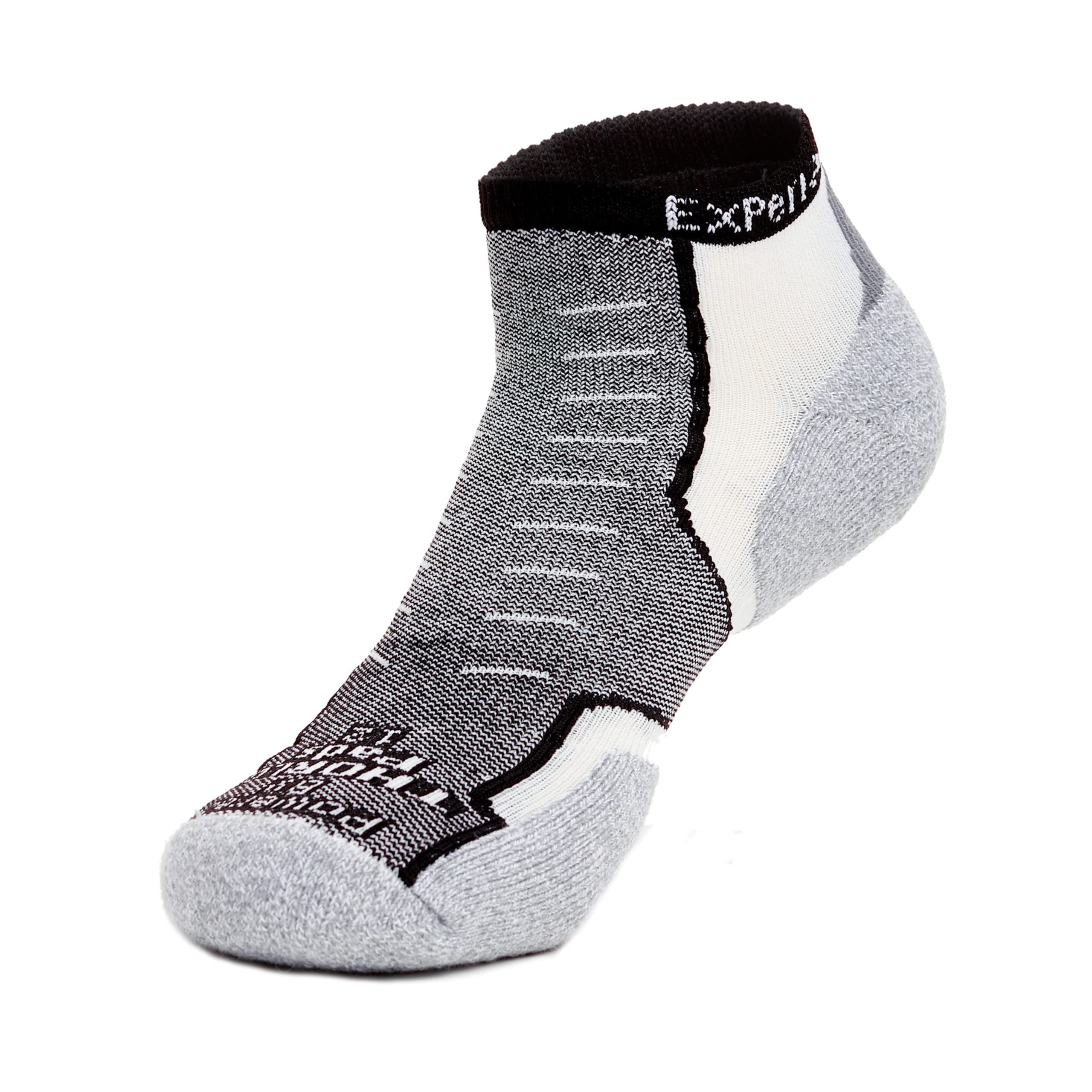 Thorlos Experia XccU Thin cushion Running Low cut Socks, Black, Large