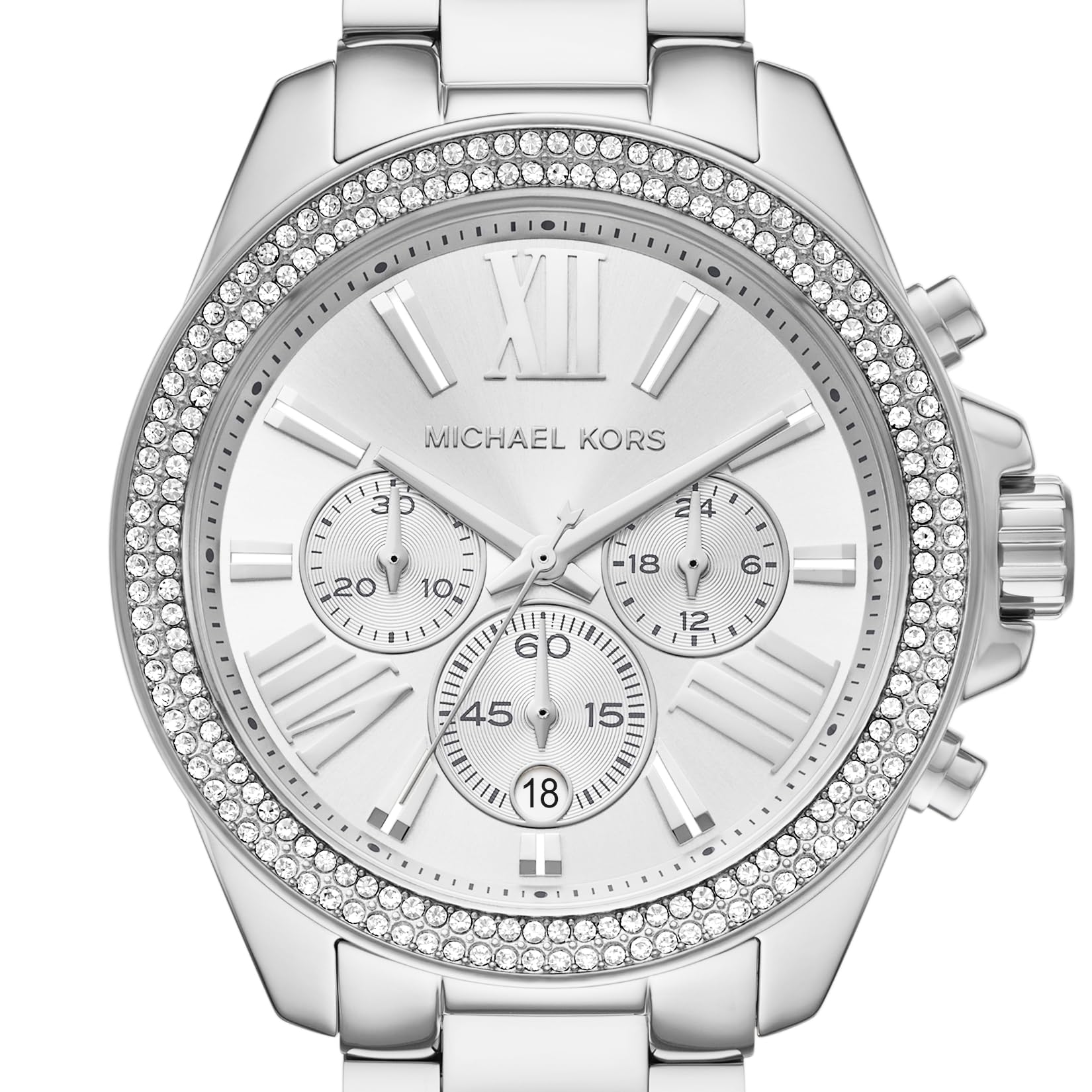 Michael Kors Wren Chronograph Silver-Tone Stainless Steel Women's Watch (Model: MK7429)