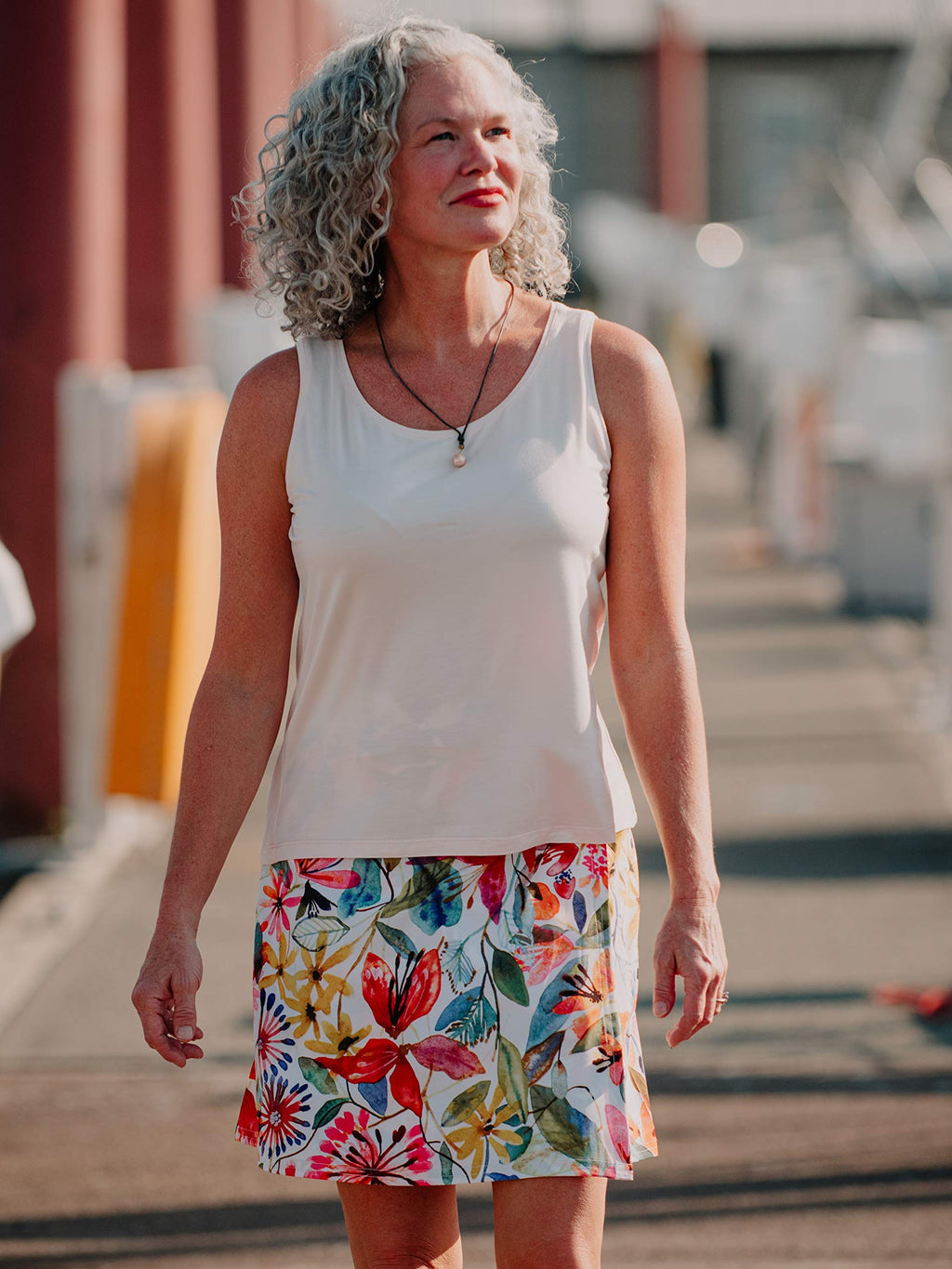 RipSkirt Hawaii | Length 2 with Pockets | Quick Wrap, Quick Dry, Travel Skirt with Side Pockets (8-10, Wildflower Watercolor)