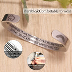 Btysun Anxiety Bracelets for Women Inspirational Gifts for Her Teen Girls Rainbow Bracelet Strong Faith Encouragement Friend Bra