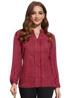 Toochki Womens Maroon Muslin Polka Dot Straight Western Top | Winter Top | Western Top | Top for Women | Latest Women Top | Tre