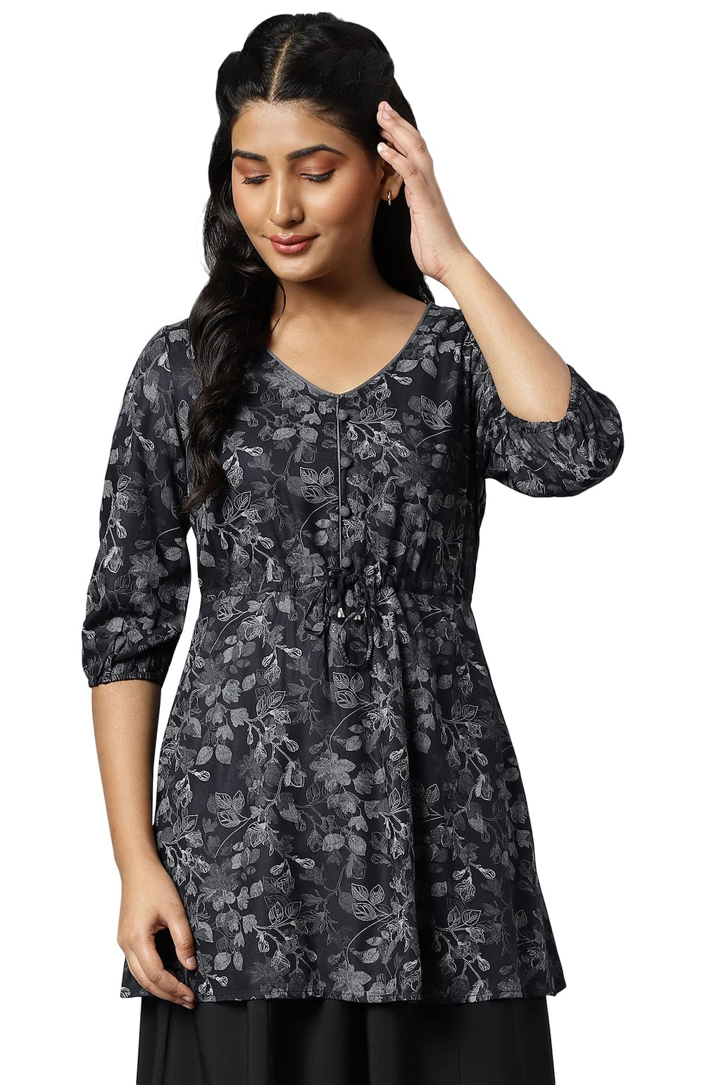 Aurelia Women'S Regular Kurti (22Fea30301-504549_Grey