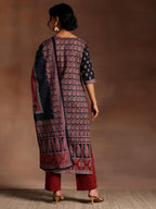 Libas WomenS Cotton Kurta Set (35918_Black