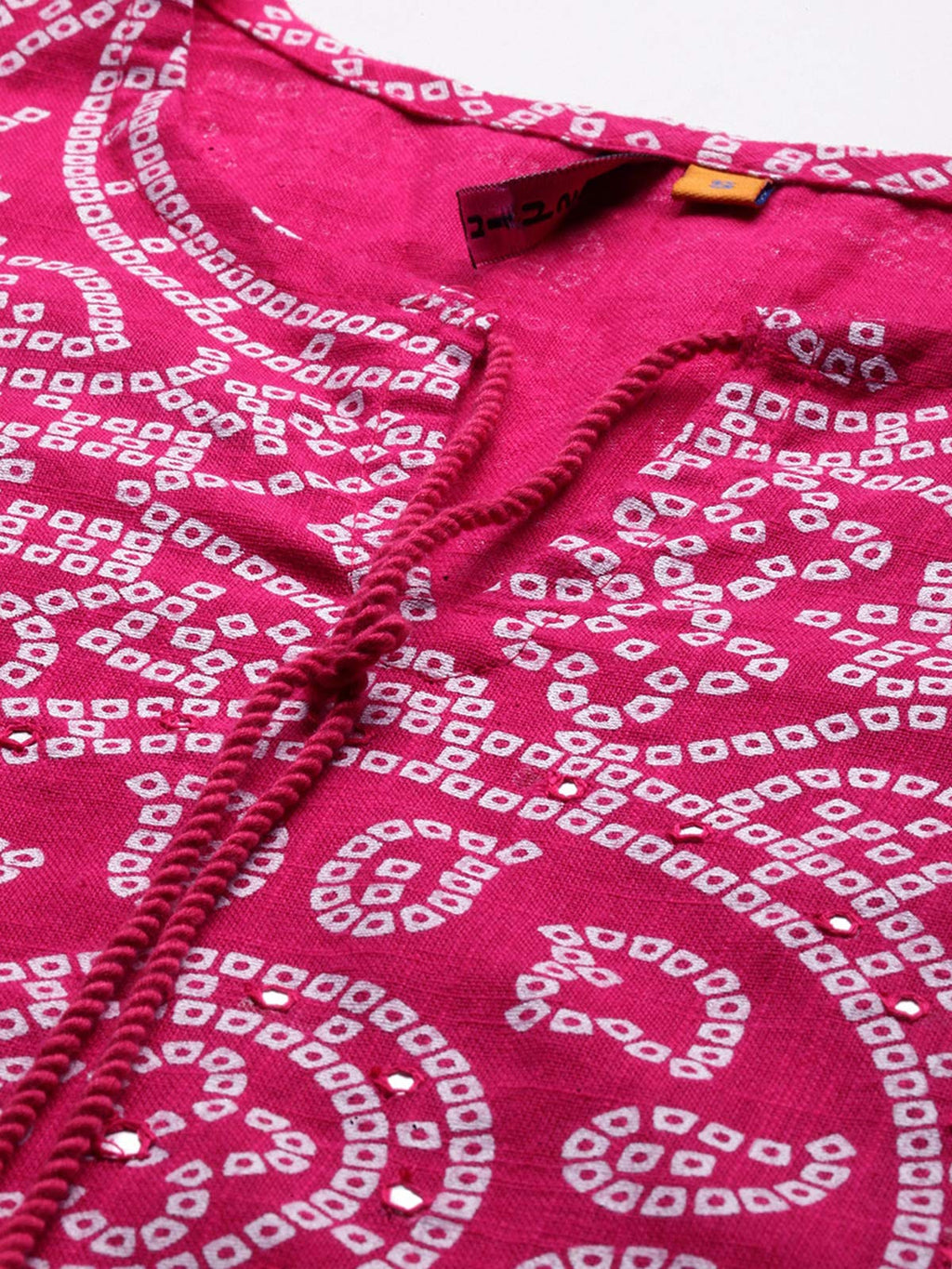 Ishin WomenS Cotton Pink Printed Straight Kurta Trouser Set