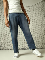 Hubberholme Men Washed Cotton Loose Fit Mid- Rise Jeans 12