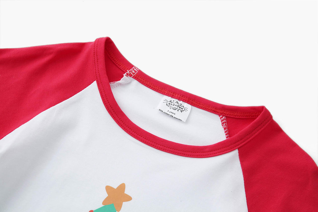CREATOR Christmas Toddler Baby Girls Boys Long Sleeve Shirts Raglan Shirt Baseball Tee Cotton T-Shirt (Christmas Tree, 1-2 Years