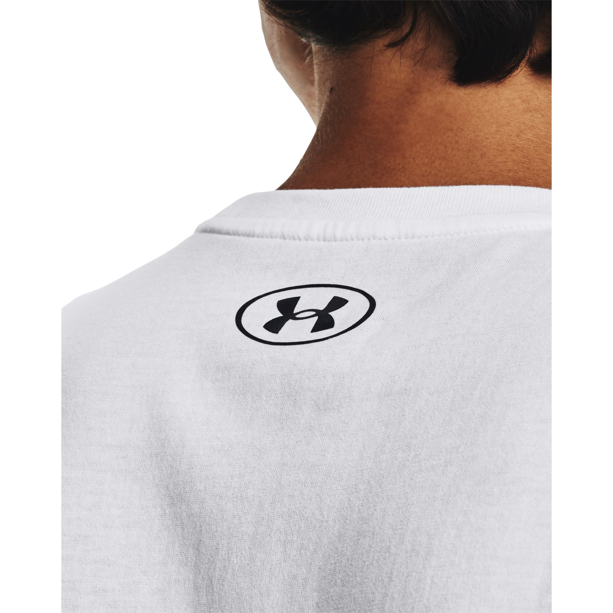 Under Armour Men's Sportstyle Left Chest Cut-Off T-Shirt, (100) White / / Black, Small