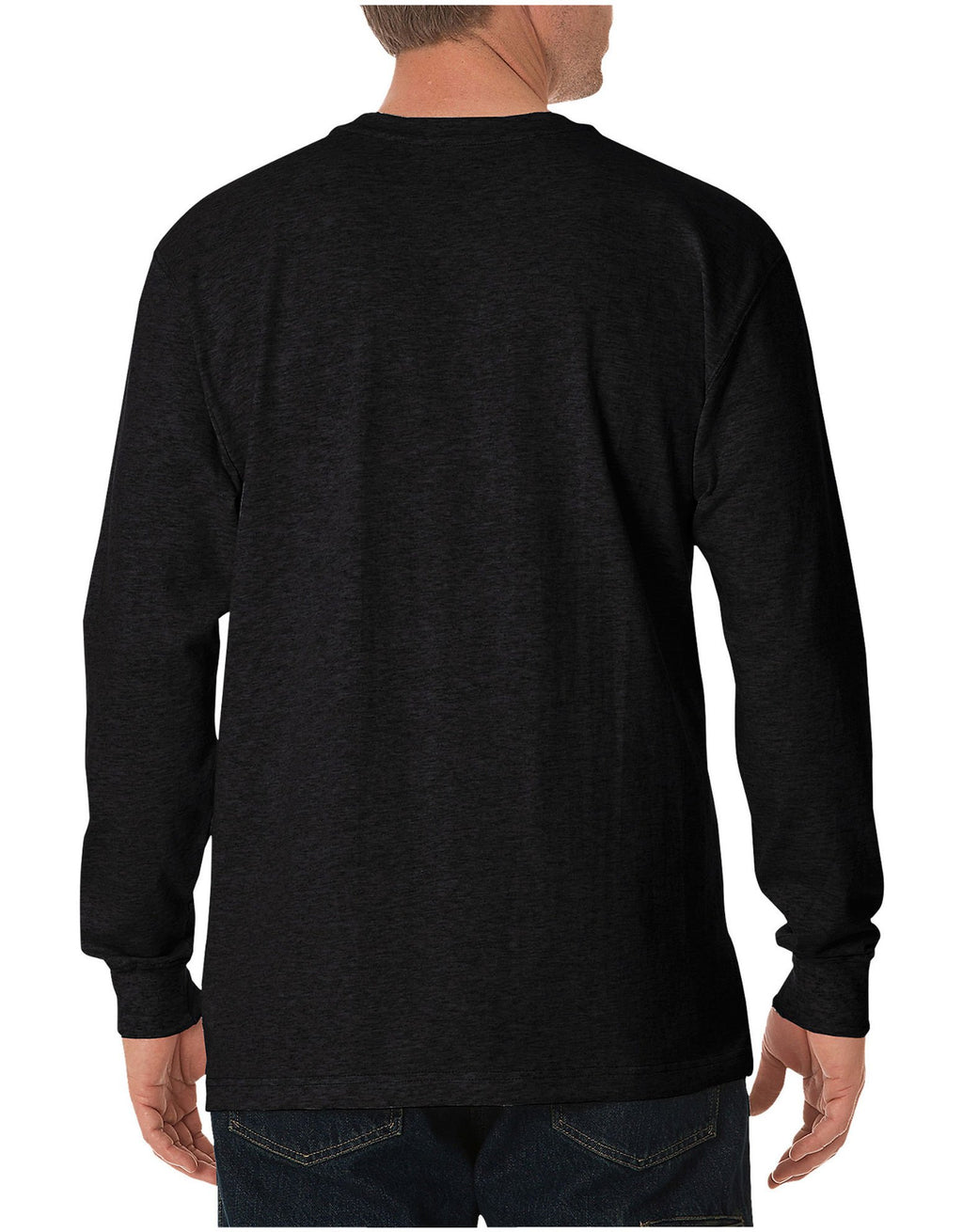 Dickies mens Long Sleeve Heavyweight Crew Neck T Shirt, Moss Green, Large US