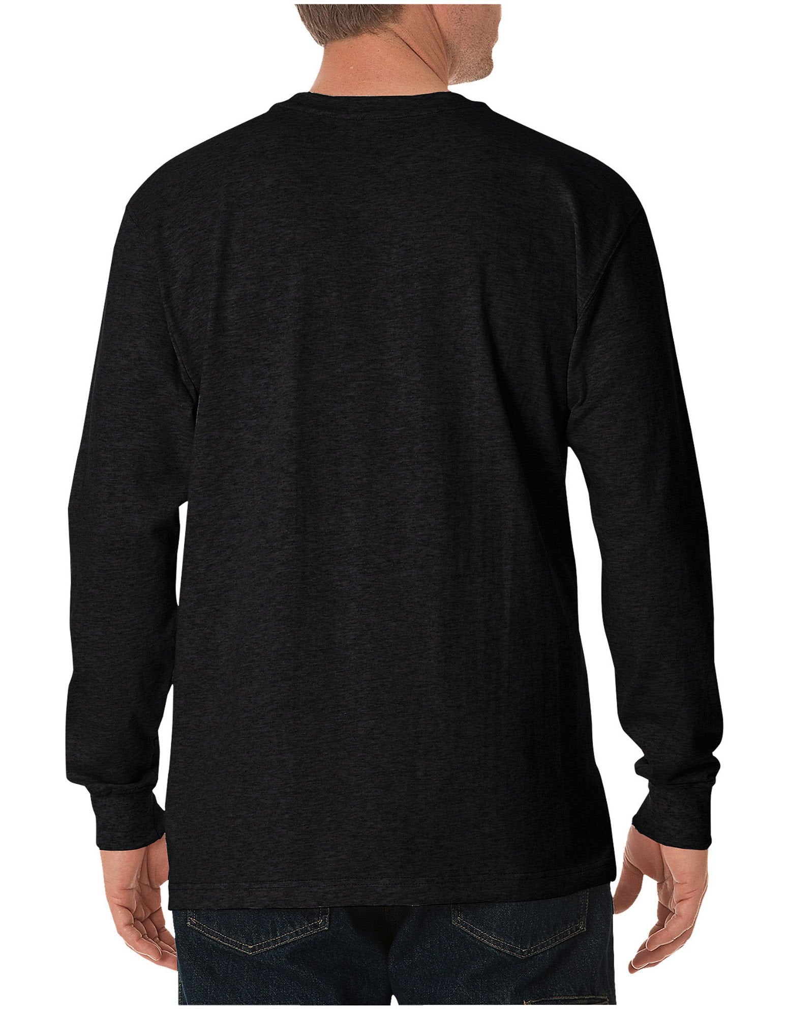 Dickies mens Long Sleeve Heavyweight Crew Neck T Shirt, Moss Green, Large US