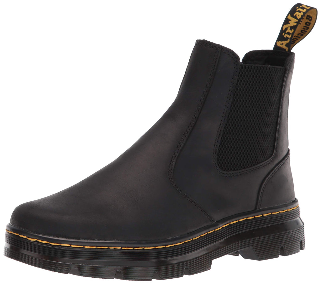 Dr. Martens Unisex Embury Chelsea Boot, Black Wyoming, 10 Women/9 Men