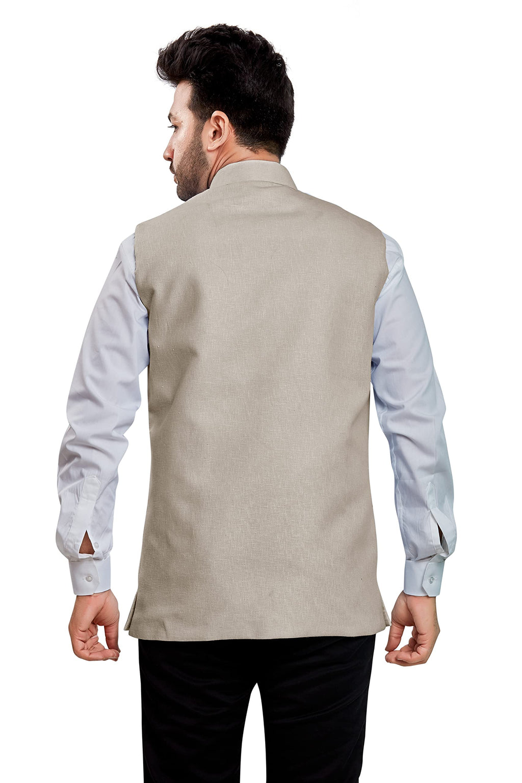 BE ACTIVE Mens Linen Blend Nehru Jacket With Mandarin Collar || Ethnic Koti For Men || Men Koti Formal|| Men Koti Wedding (RFKT