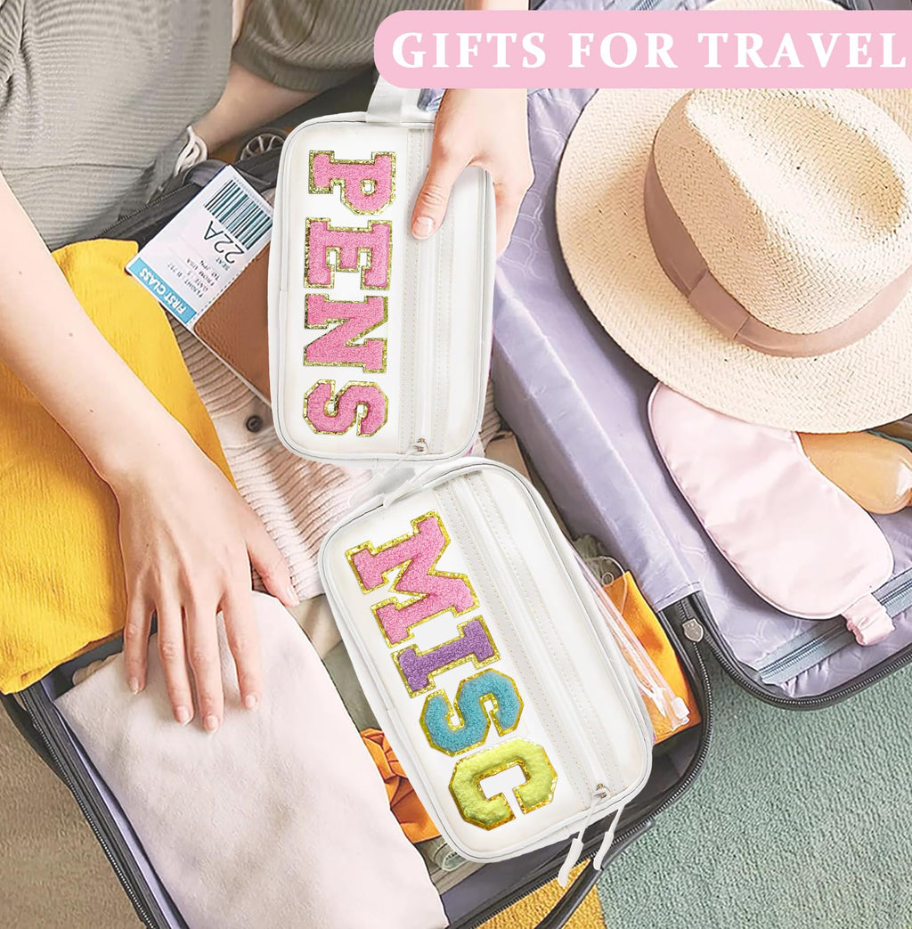 COSHAYSOO Clear PENS Makeup Bag for Women Lady Work Office Cosmetic Accessories Stuff Organizer