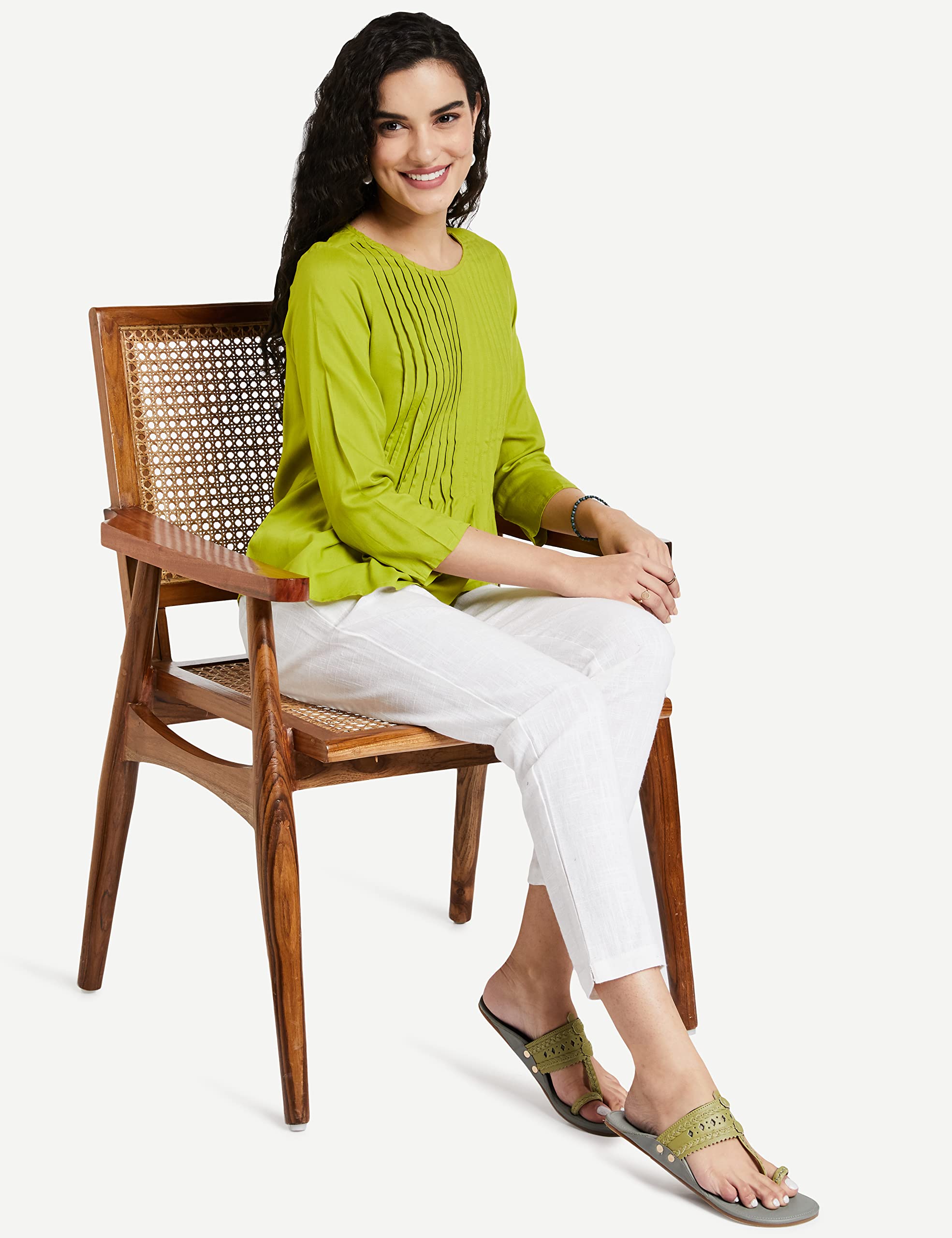 DIGITAL SHOPEE Women Cotton Trouser Pant for Women | Girls Formal Casual Daily Party Office Wear White