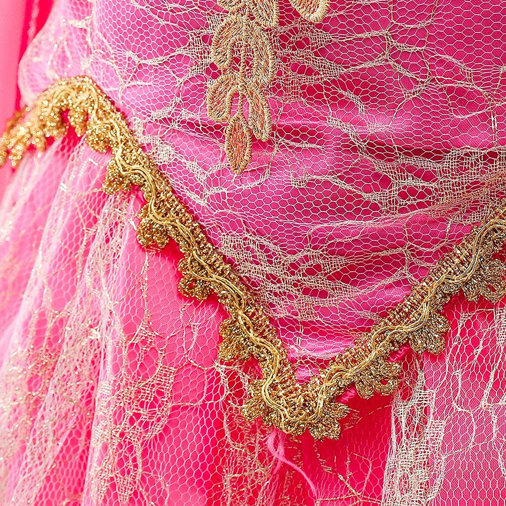 Dressy Daisy Beauty Princess Costume Dress Up for Little Girls Halloween Birthday Party Fancy Ball Gown Size 5T 6